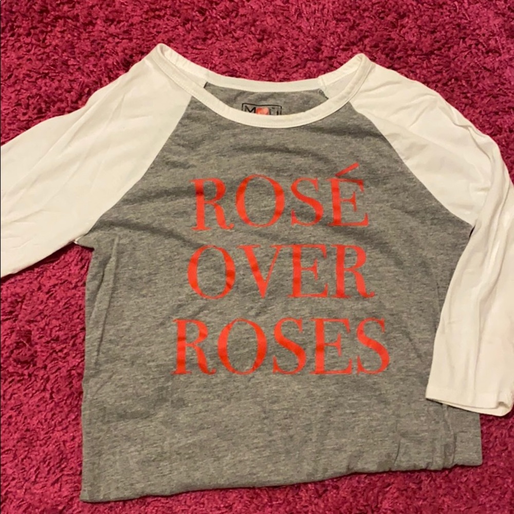 NWOT Rosé Over Roses Tee